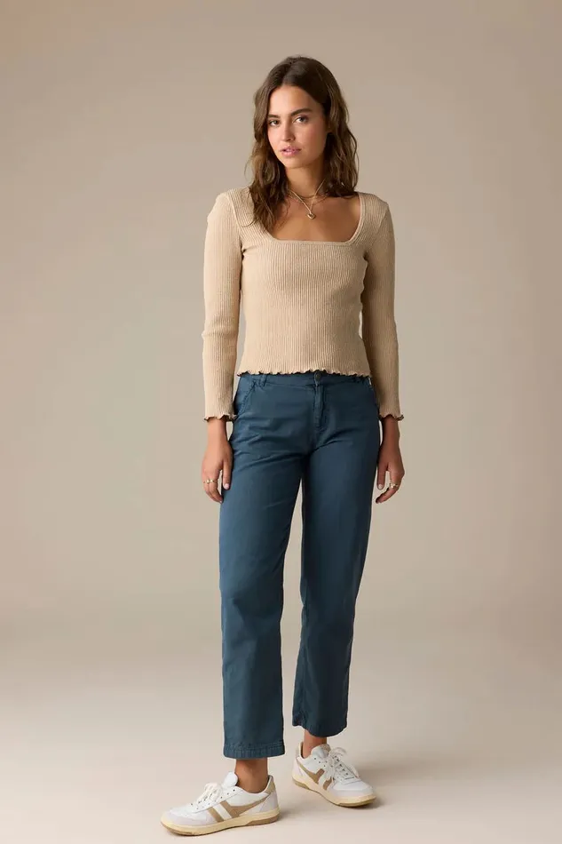 FLOKI SLUB RIB KNIT LONG SLEEVE TOP Nomad Women O039NEILL Collections