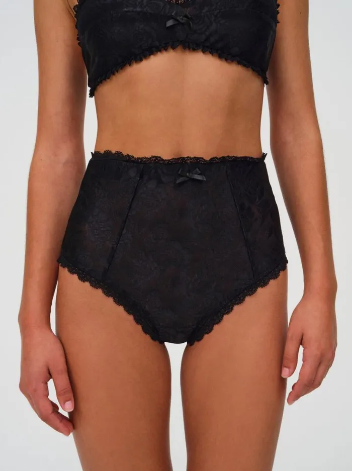 For Love and Lemons Bottoms Lennox High Waisted Panty Black 8211 Women