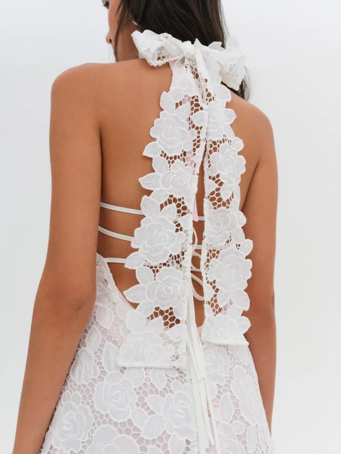 For Love and Lemons Dresses Astoria Lace Maxi Dress White 8211 Women
