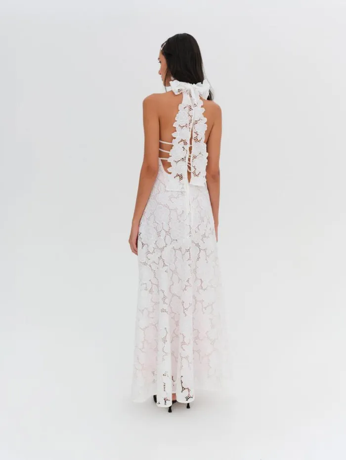 For Love and Lemons Dresses Astoria Lace Maxi Dress White 8211 Women