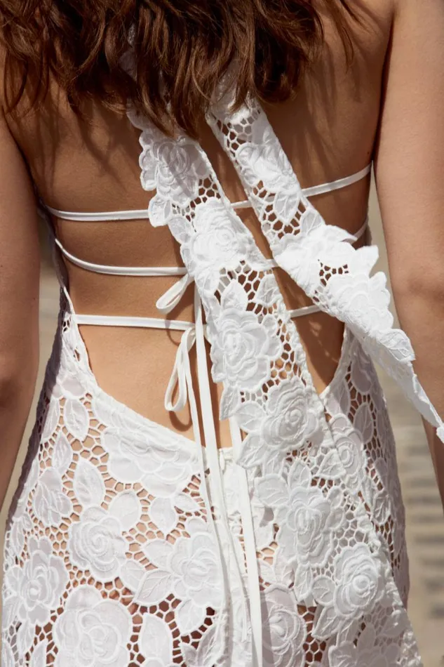 For Love and Lemons Dresses Astoria Lace Maxi Dress White 8211 Women