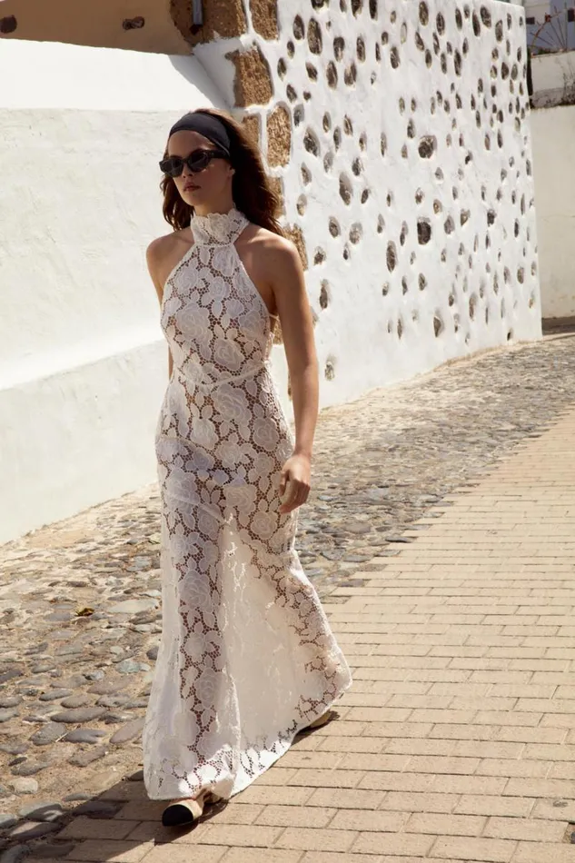 For Love and Lemons Dresses Astoria Lace Maxi Dress White 8211 Women