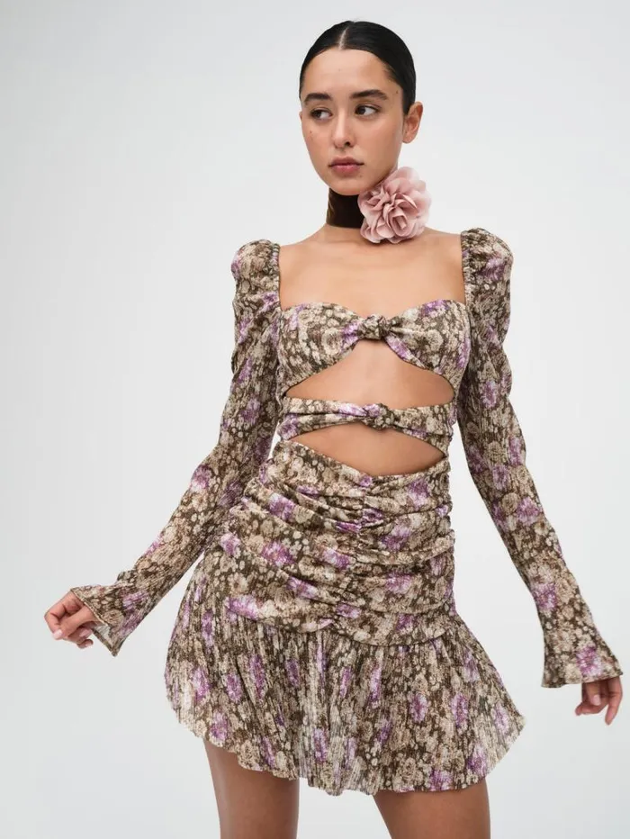 For Love and Lemons Dresses Camden Mini Dress Purple 8211 Women