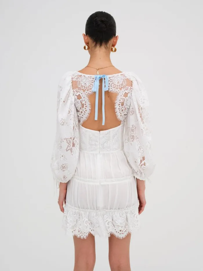 For Love and Lemons Dresses Ellis Mini Dress White 8211 Women