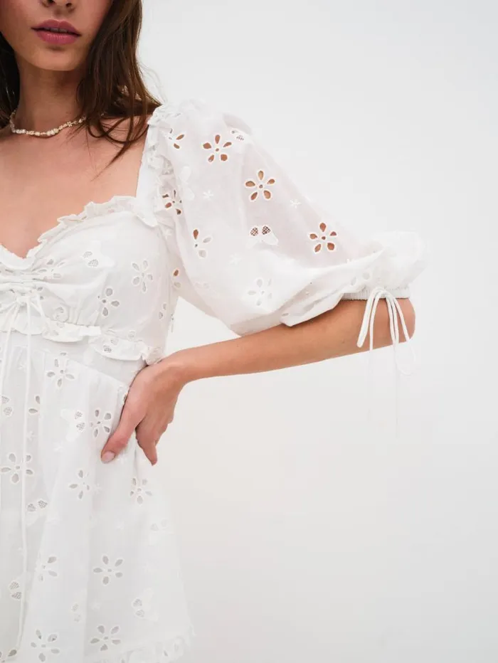 For Love and Lemons Dresses Fletcher Mini Dress White 8211 Women