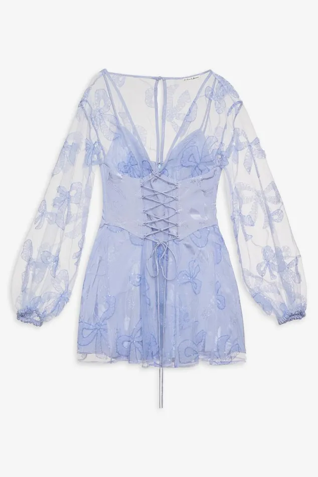 For Love and Lemons Dresses Presley Mini Dress Blue 8211 Women