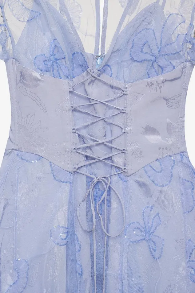 For Love and Lemons Dresses Presley Mini Dress Blue 8211 Women