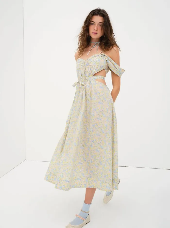 For Love and Lemons Dresses Sibylla Midi Dress Green 8211 Women For Love and Lemons Dresses Sibylla Midi Dress Green 8211 Women