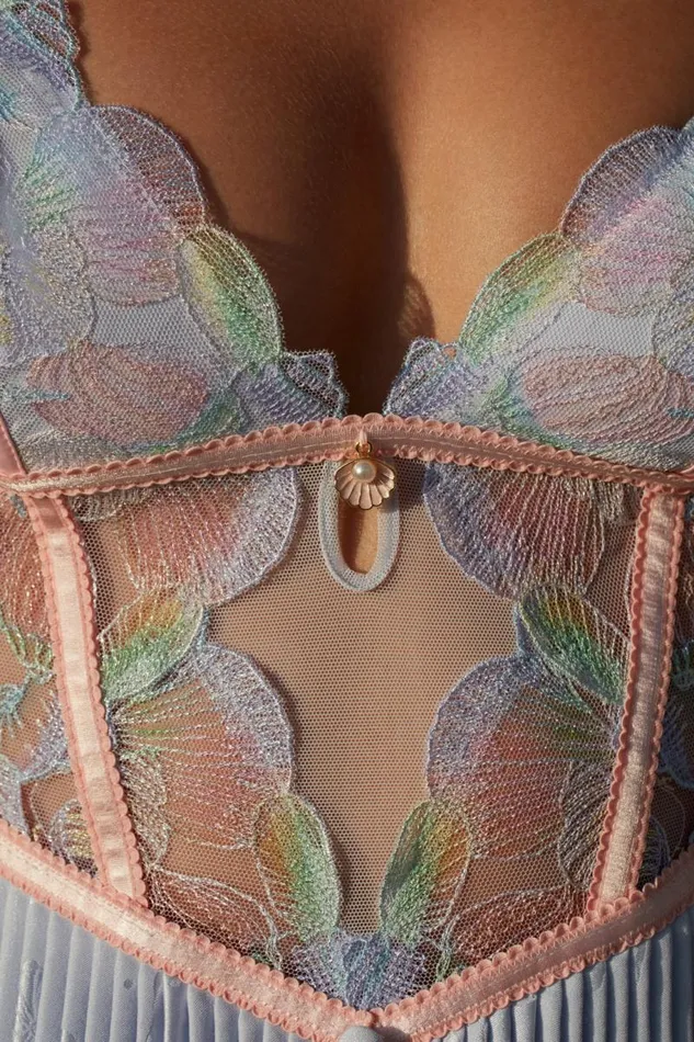 For Love and Lemons Lingerie High Tide Slip Dress Blue 8211 Women