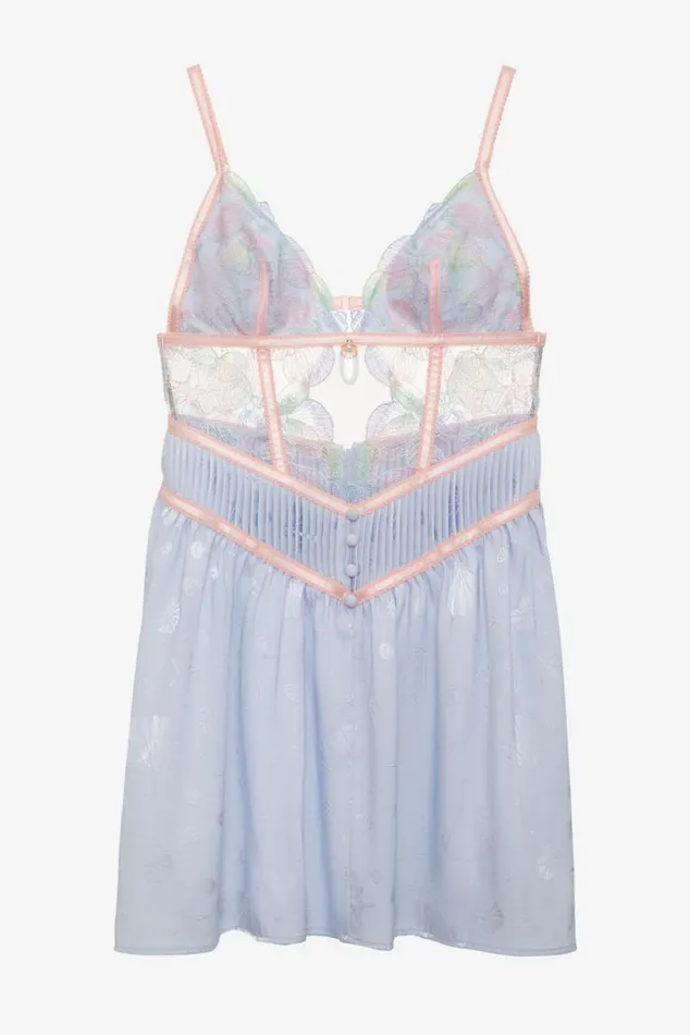 For Love and Lemons Lingerie High Tide Slip Dress Blue 8211 Women