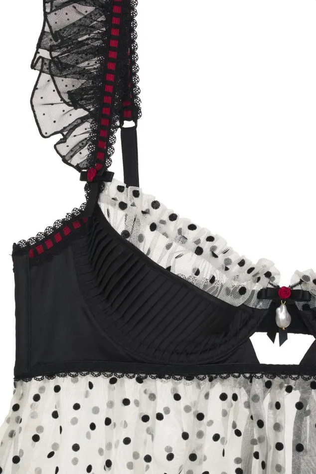 For Love and Lemons Lingerie Lucinda Babydoll Slip Dress Black 8211 Women
