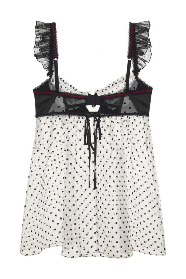 For Love and Lemons Lingerie Lucinda Babydoll Slip Dress Black 8211 Women