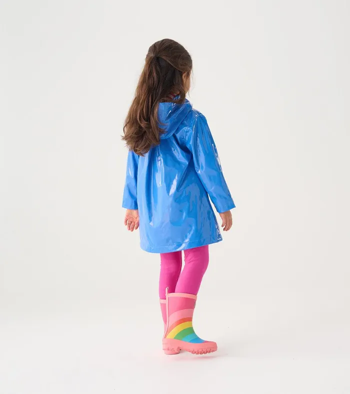 Girls Blue Glitter Swing Jacket Hatley