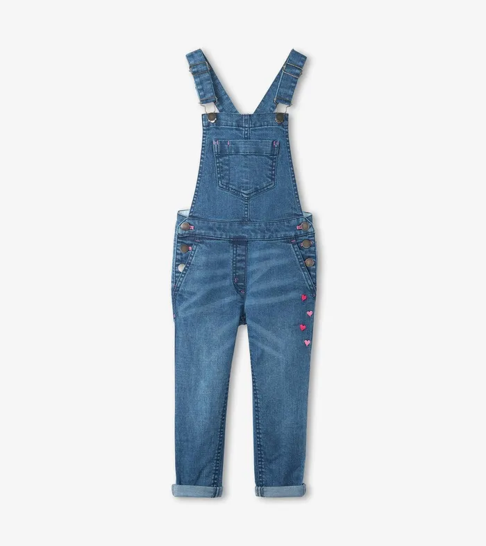 Girls Denim Stretch Classic Overalls Hatley