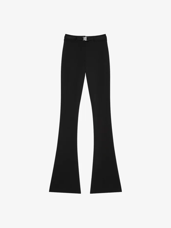 Givenchy 4G Belted Pants In Punto Milano Black Women Pants and Shorts