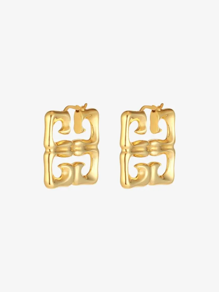 Givenchy 4G Liquid Earrings In Metal Golden Yellow Women Jewelry Givenchy 4G Liquid Earrings In Metal Golden Yellow Women Jewelry