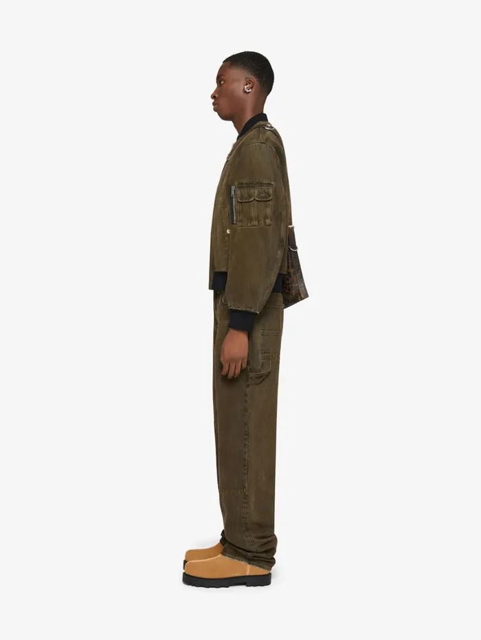 Givenchy Carpenter Pants In Denim Blackkhaki Men Pants and Shorts
