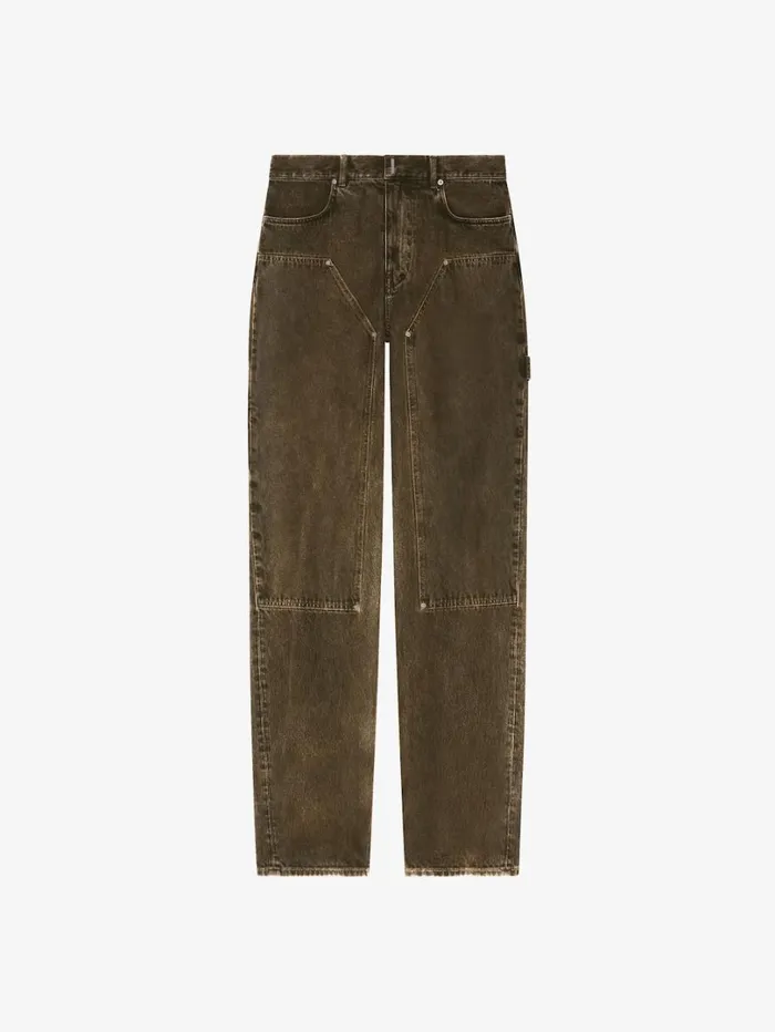 Givenchy Carpenter Pants In Denim Blackkhaki Men Pants and Shorts