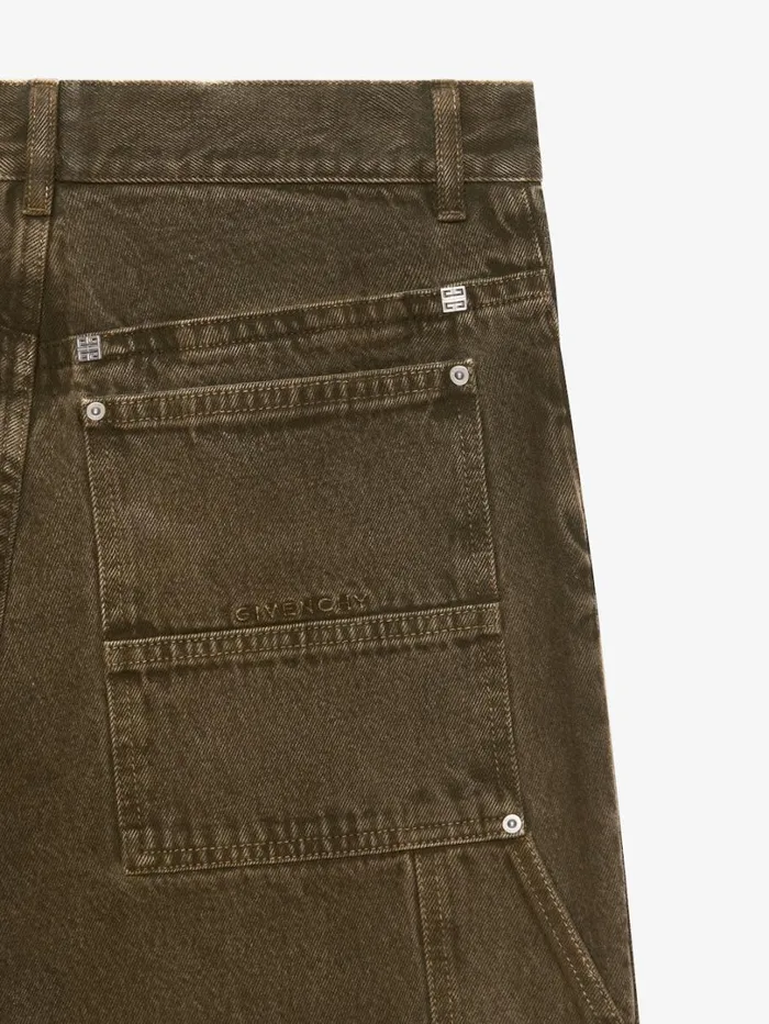 Givenchy Carpenter Pants In Denim Blackkhaki Men Pants and Shorts