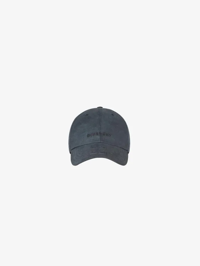 Givenchy GIVENCHY 4G Embroidered Cap In Canvas Black Men Beanies and Caps