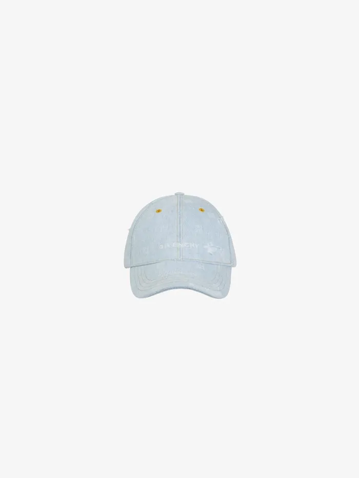Givenchy GIVENCHY Cap In 4G Washed Denim Cloud Blue Women Beanies and Caps
