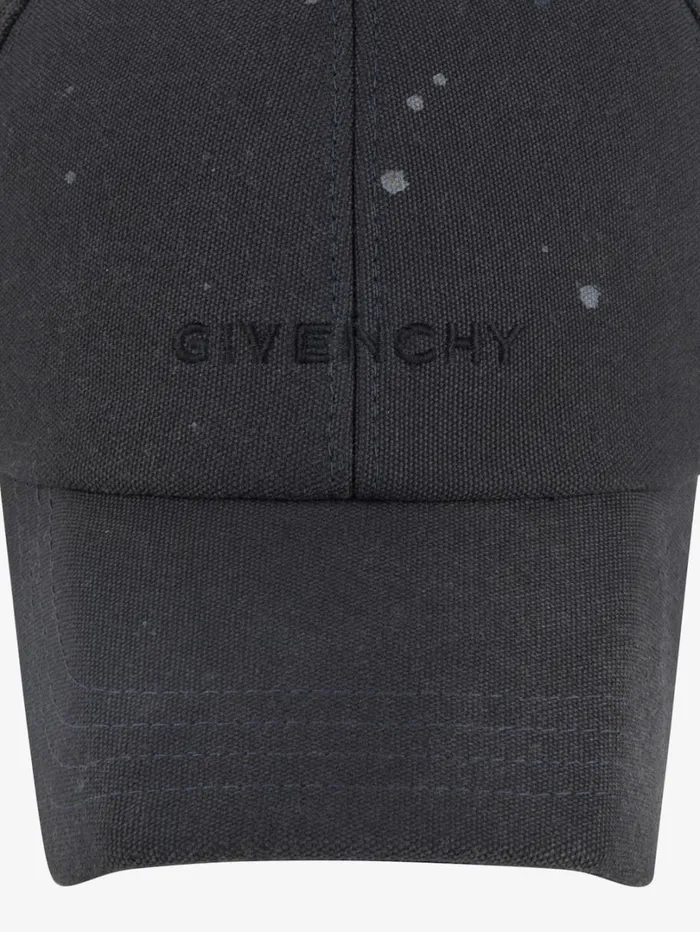 Givenchy GIVENCHY Embroidered Cap In Cotton Grey Mix Men Beanies and Caps Givenchy GIVENCHY Embroidered Cap In Cotton Grey Mix Men Beanies and Caps
