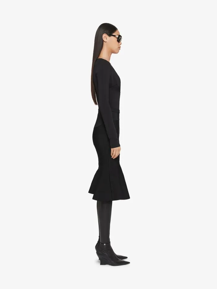 Givenchy Lowcut Sweater In Punto Milano Black Women Knitwear