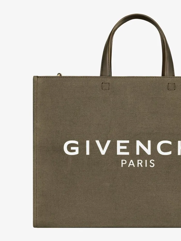 Givenchy Medium GTote Shopping Bag In Canvas Dark Khaki Women Shoulder Bags Givenchy Medium GTote Shopping Bag In Canvas Dark Khaki Women Shoulder Bags