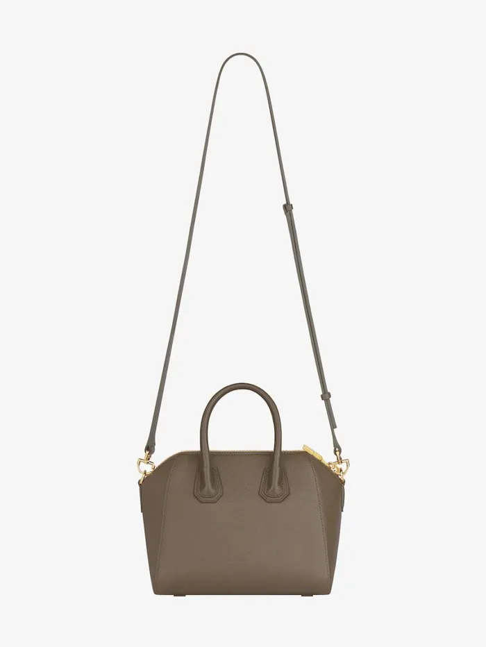 Givenchy Mini Antigona Bag In Grained Leather Taupe Women Crossbody Bags Givenchy Mini Antigona Bag In Grained Leather Taupe Women Crossbody Bags