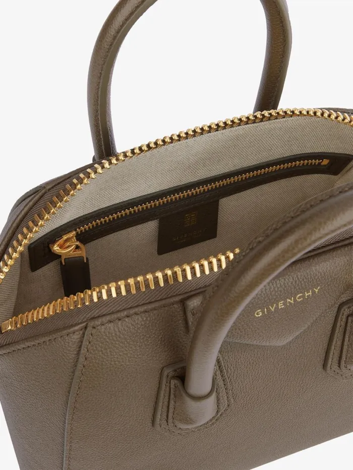 Givenchy Mini Antigona Bag In Grained Leather Taupe Women Crossbody Bags Givenchy Mini Antigona Bag In Grained Leather Taupe Women Crossbody Bags