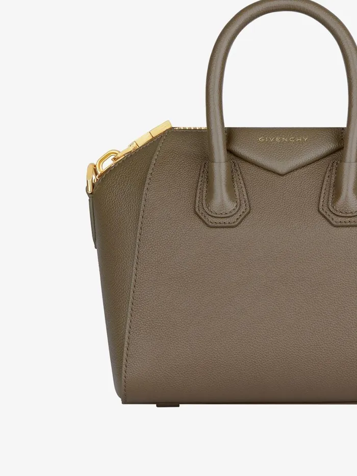 Givenchy Mini Antigona Bag In Grained Leather Taupe Women Crossbody Bags Givenchy Mini Antigona Bag In Grained Leather Taupe Women Crossbody Bags