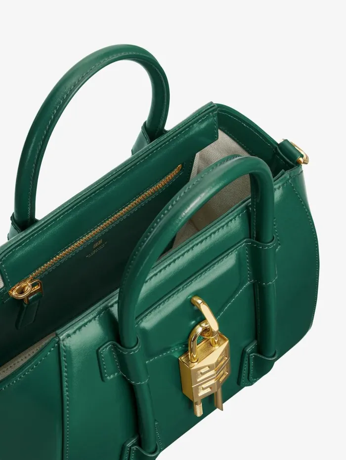 Givenchy Mini Antigona Lock Bag In Box Leather Emerald Green Women Crossbody Bags Givenchy Mini Antigona Lock Bag In Box Leather Emerald Green Women Crossbody Bags