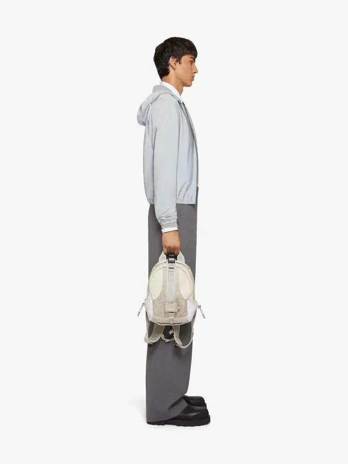 Givenchy Reflective Hooded Windreaker Light Blue Men Outerwear and Blousons
