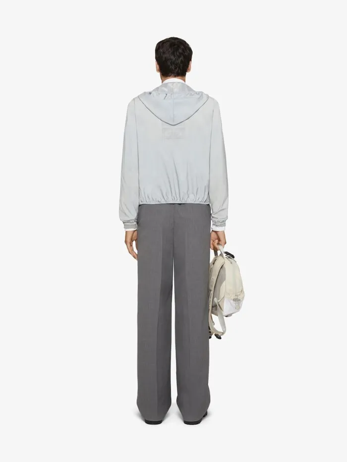 Givenchy Reflective Hooded Windreaker Light Blue Men Outerwear and Blousons