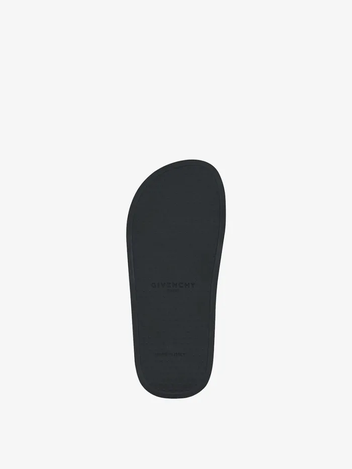 Givenchy Slide Flat Sandals In Raffia Blacknatural Women Slides and Sandals Givenchy Slide Flat Sandals In Raffia Blacknatural Women Slides and Sandals