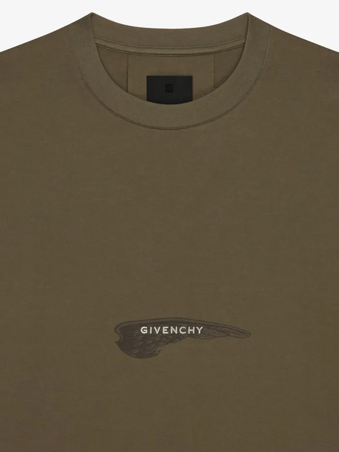 Givenchy Tshirt In Cotton GIVENCHY Wings Khaki Men TShirts