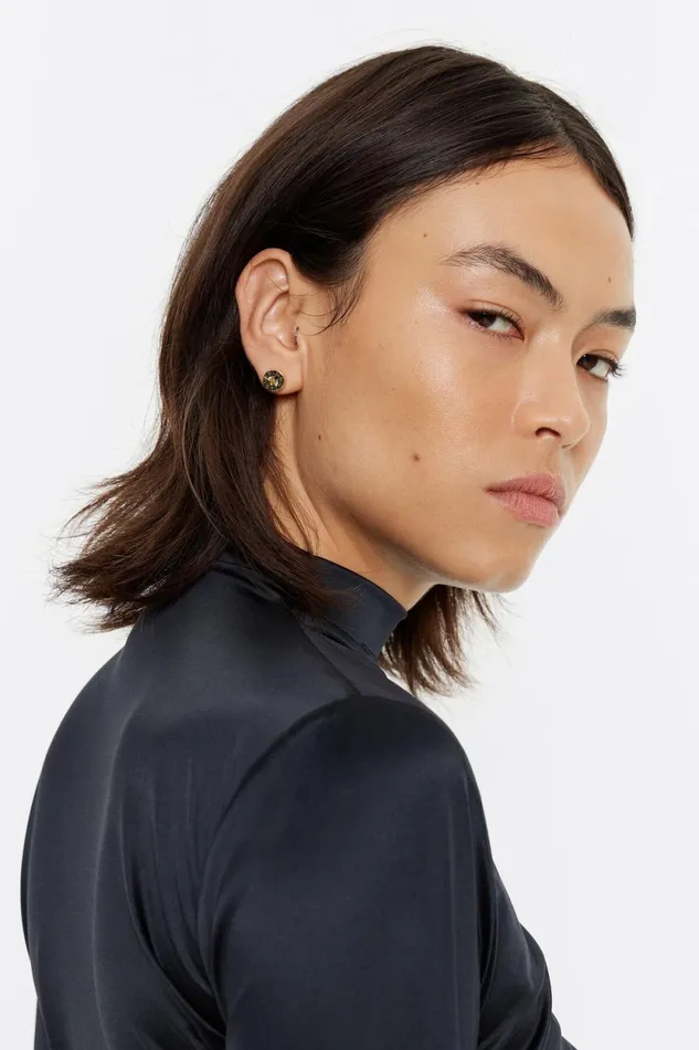 Golden Bee Logo Earrings Yellow Women Bimba Y Lola Jewelry