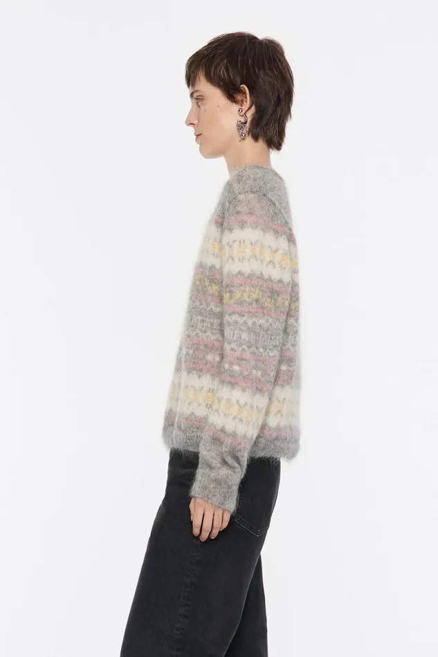 Gray Mohair Sweater Light Grey Women Bimba Y Lola Knitwear