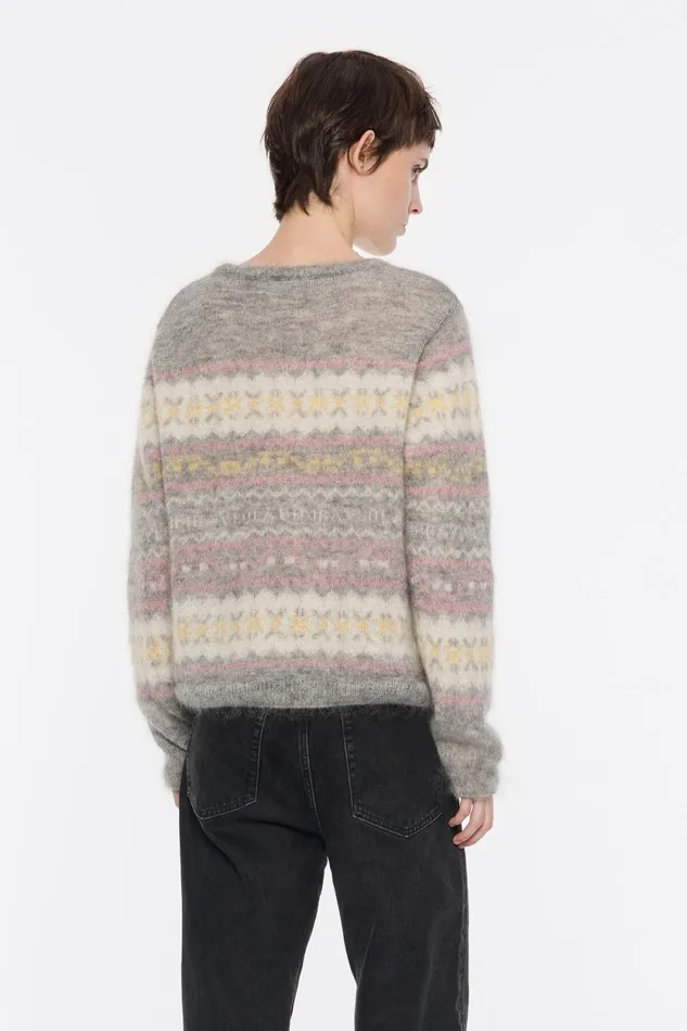 Gray Mohair Sweater Light Grey Women Bimba Y Lola Knitwear