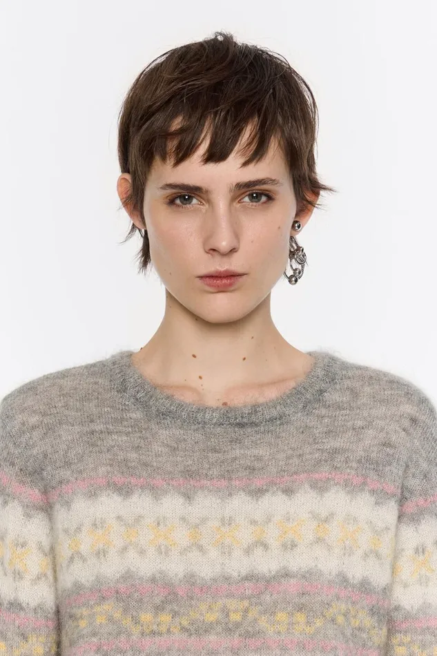 Gray Mohair Sweater Light Grey Women Bimba Y Lola Knitwear