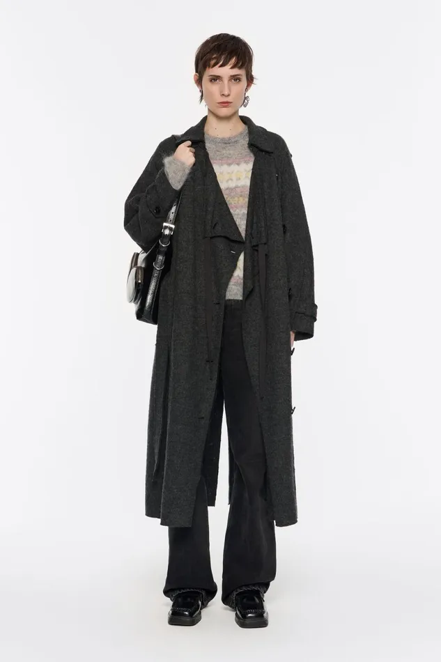 Gray Mohair Sweater Light Grey Women Bimba Y Lola Knitwear