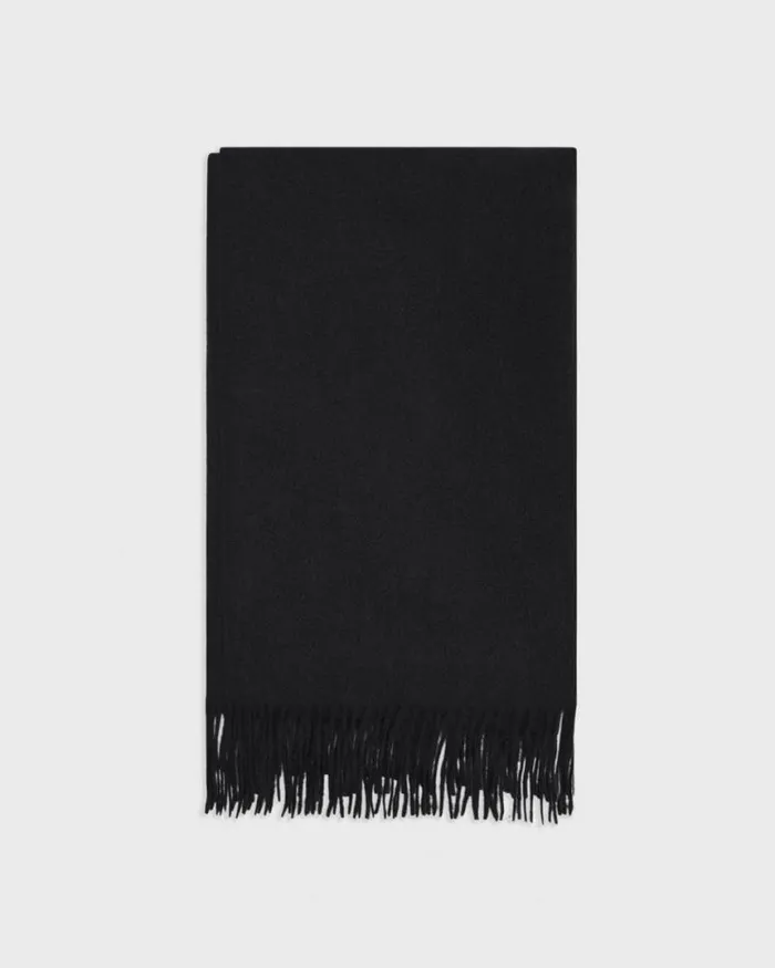 Hats Gloves Scarves Women Theory Classic Scarf In Cashmere Black Hats Gloves Scarves Women Theory Classic Scarf In Cashmere Black