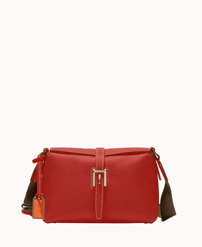 Henrys North South Foldover Crossbody Red Woman Dooney and Bourke Crossbodies