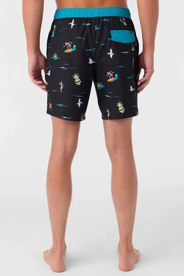 HERMOSA ELASTIC WAIST LINED 17034 SWIM TRUNKS Black 4 Men O039NEILL Type