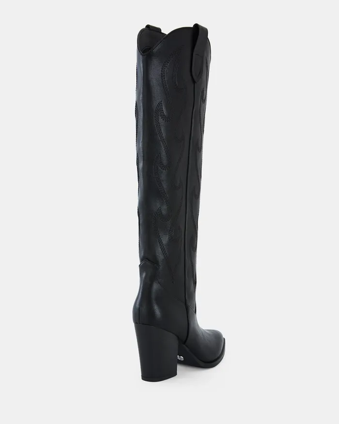 HEROES BLACK Long Boots Cowboy Boots NOVO Shoes Women
