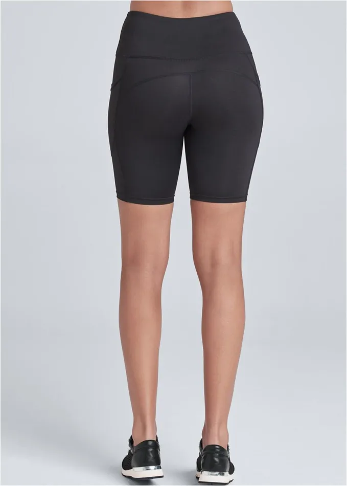 HighRise Pocket Bike Shorts Black Women VENUS Shorts