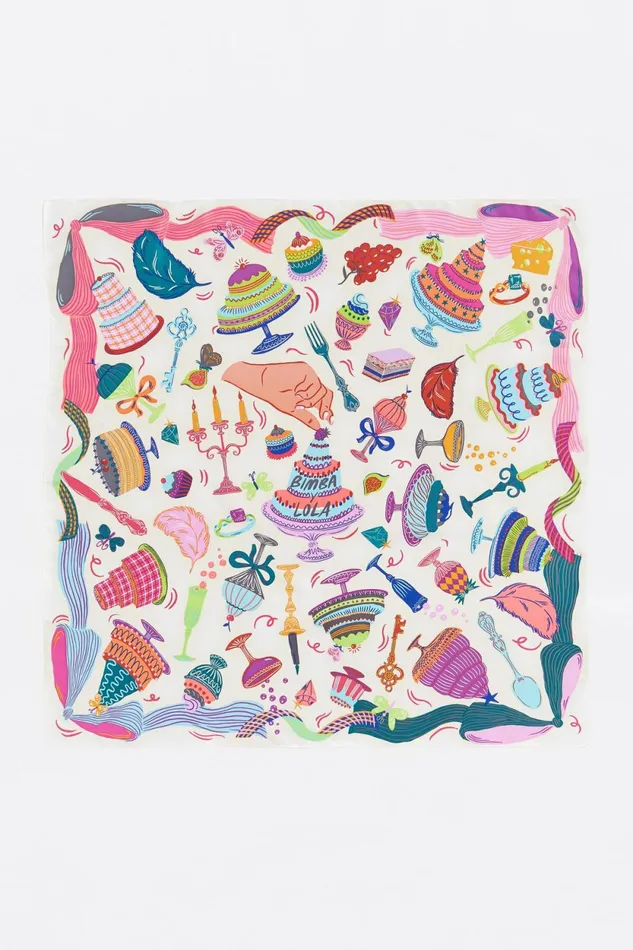 Ivory Cake Scarf Ivory Women Bimba Y Lola Scarves