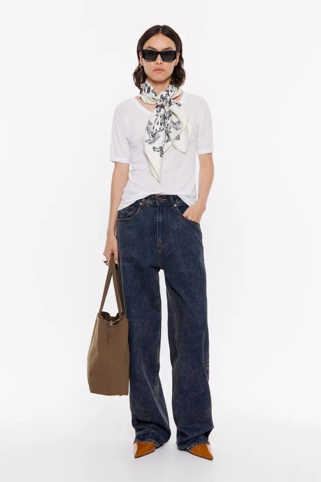 Ivory Fitted Tshirt Ivory Women Bimba Y Lola TShirts Ivory Fitted Tshirt Ivory Women Bimba Y Lola TShirts