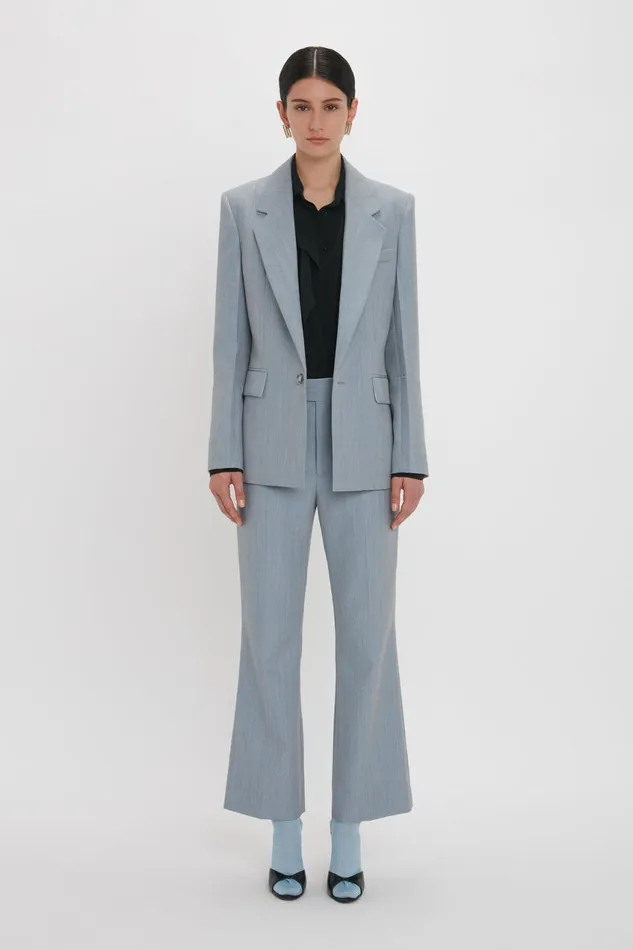 Jackets and Coats Women Victoria Beckham Exclusive Sleeve Detail Patch Pocket Jacket In Marina