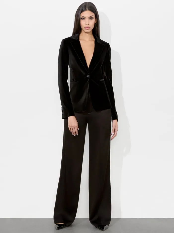 Jackets Coats Women Alice Olivia Macey Velvet Blazer Black